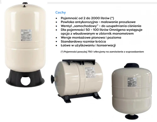 Zbiornik 100L poziomy Omni Fix Omnigena