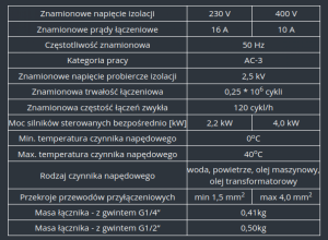Wyłącznik ciśnieniowy LCA 2 Hydro Vacuum