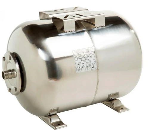 Zbiornik przeponowy 50L INOX poziomy IBO