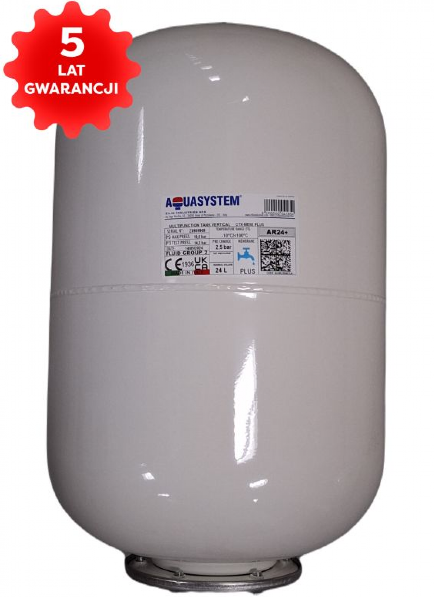 Zbiornik 24L pionowy AR24+ AQUASYSTEM