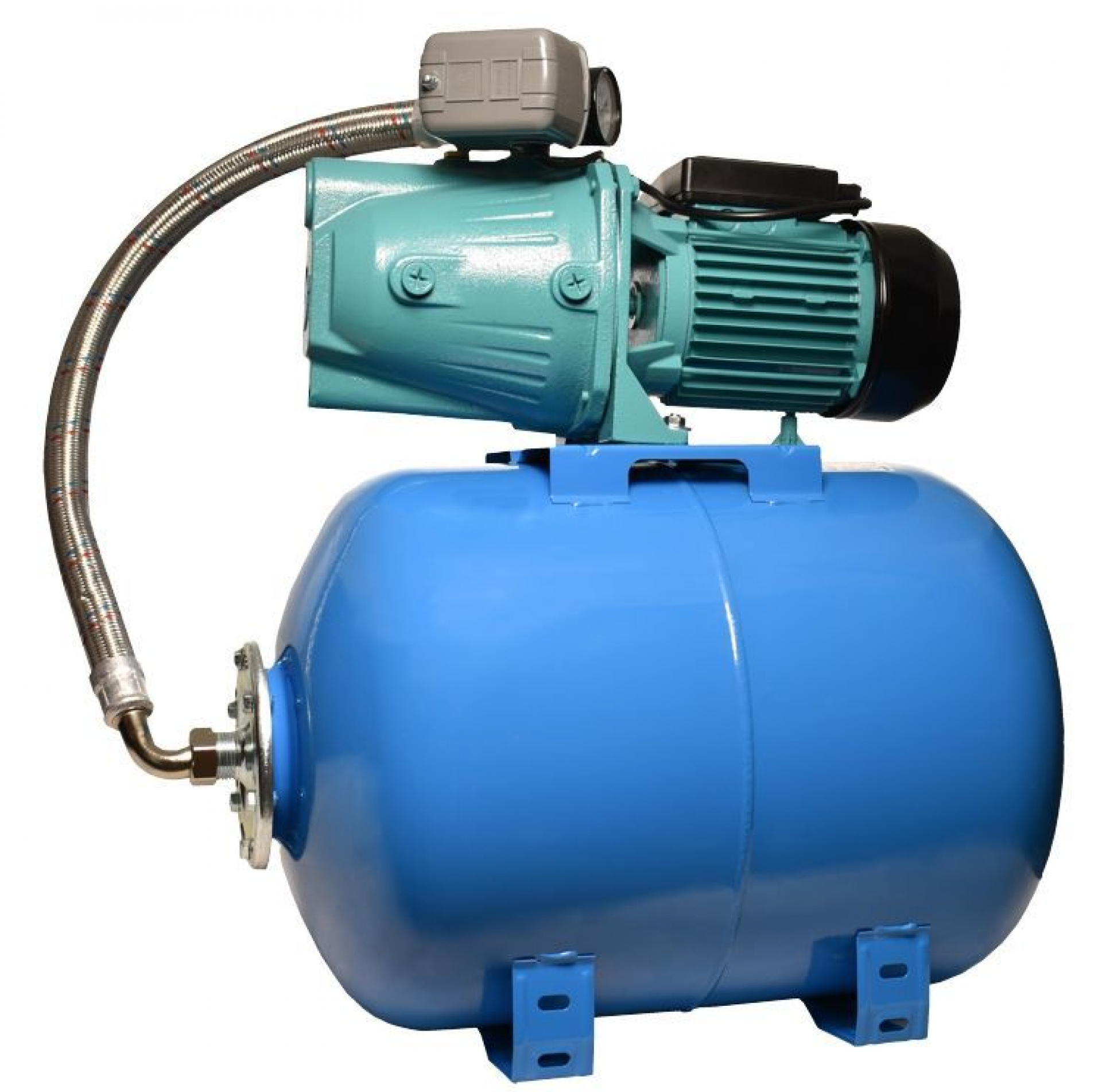JET 100A 230V zestaw hydroforowy na zbiorniku 50L poziom AQUASYSTEM